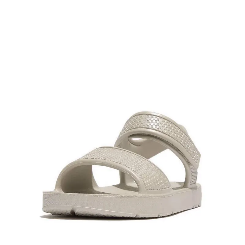 Fitflop Iqushion Kid's Toddler Shimmer Ergonomic Flip-Flops - Silver