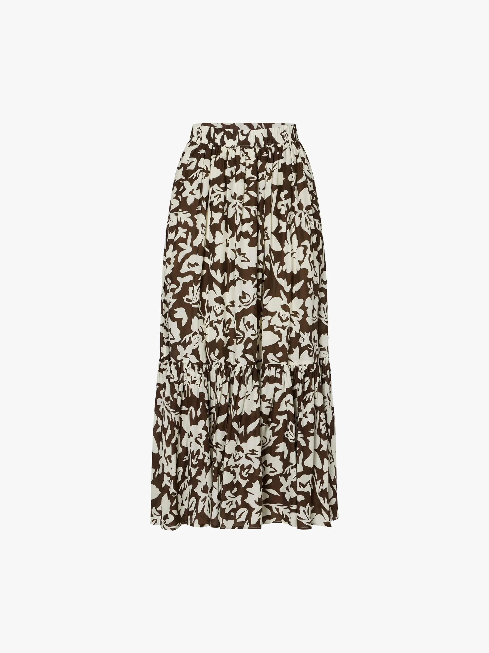 Flowy Floral Print Skirt