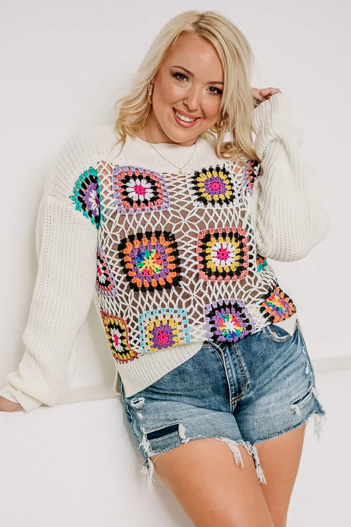 Full Of Wonder Crochet Knit Sweater