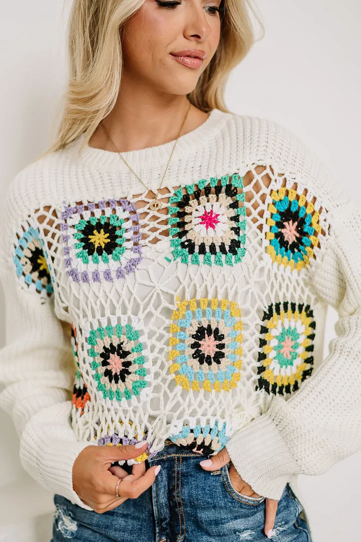 Full Of Wonder Crochet Knit Sweater