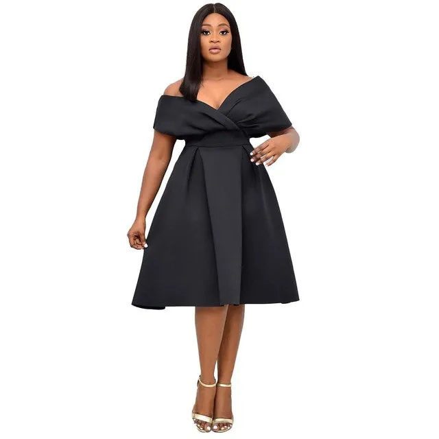 Funki Buys | Dresses | Women's Off Shoulder Bow Tie Dresses