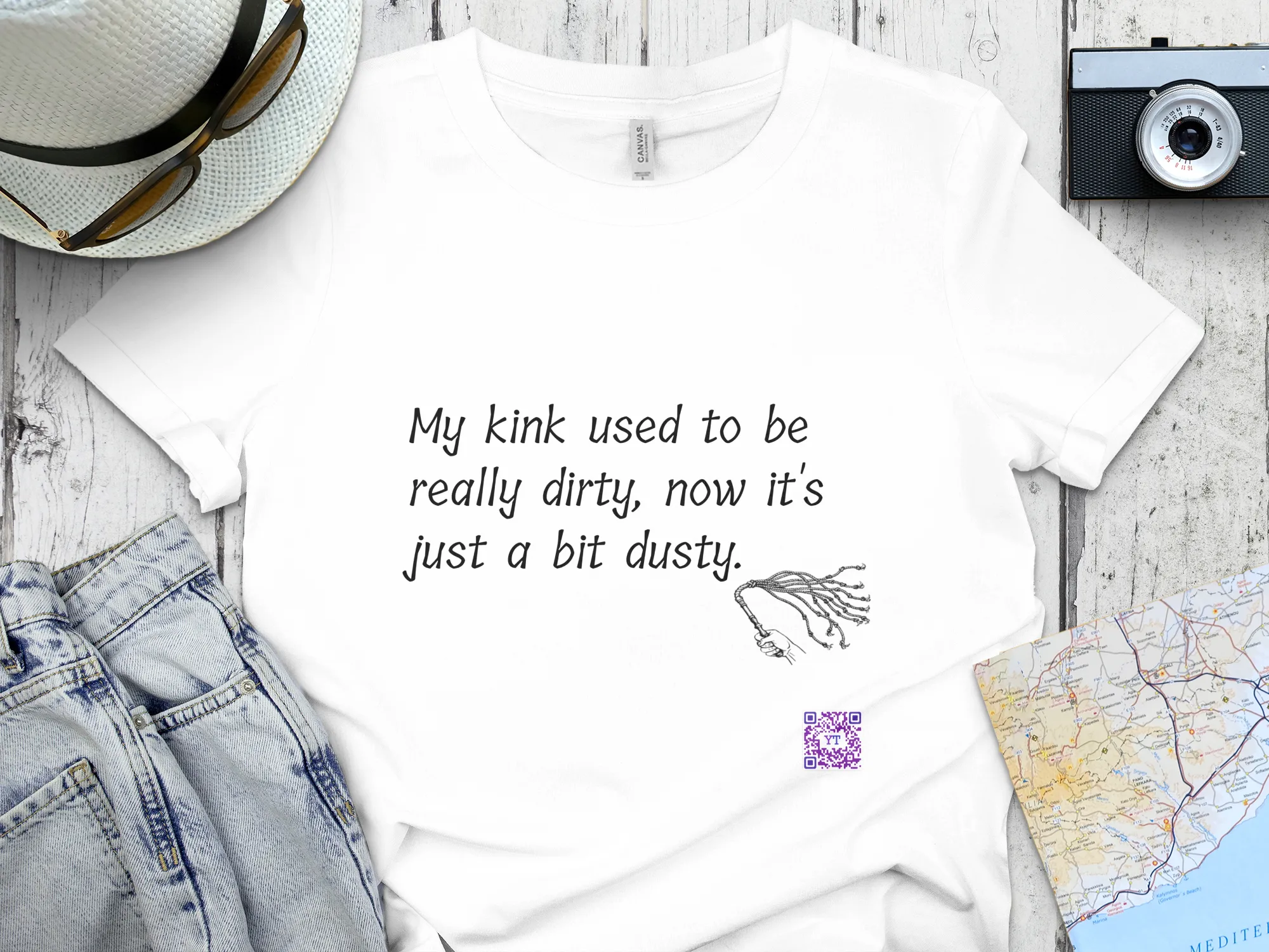 Funny Quote T-Shirt My Kink Used To Be Really Dirty Now Just Dusty T-Shirt Novelty Tee Humorous Graphic Tee Unique Present Shirt