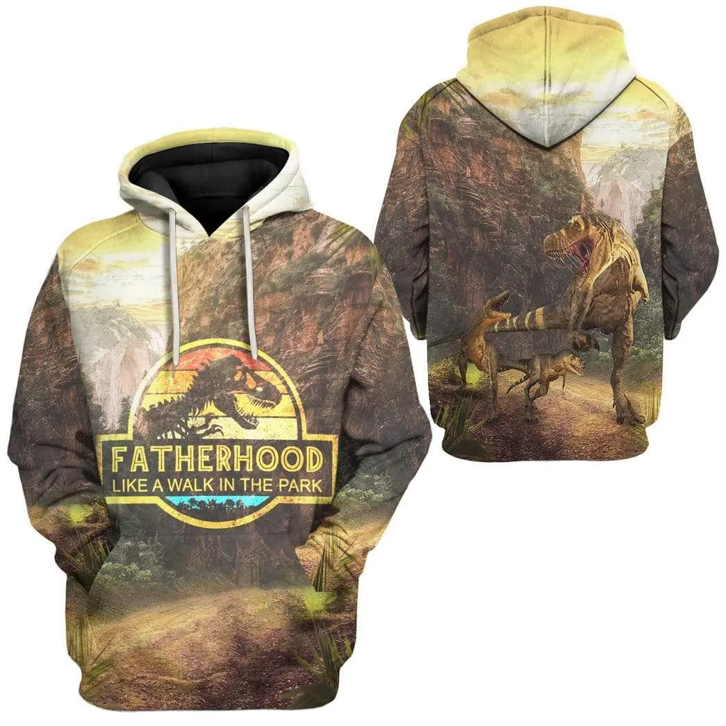 Gearhuman 3D Fatherhood Like A Walk In A Park Custom Hoodie Apparel