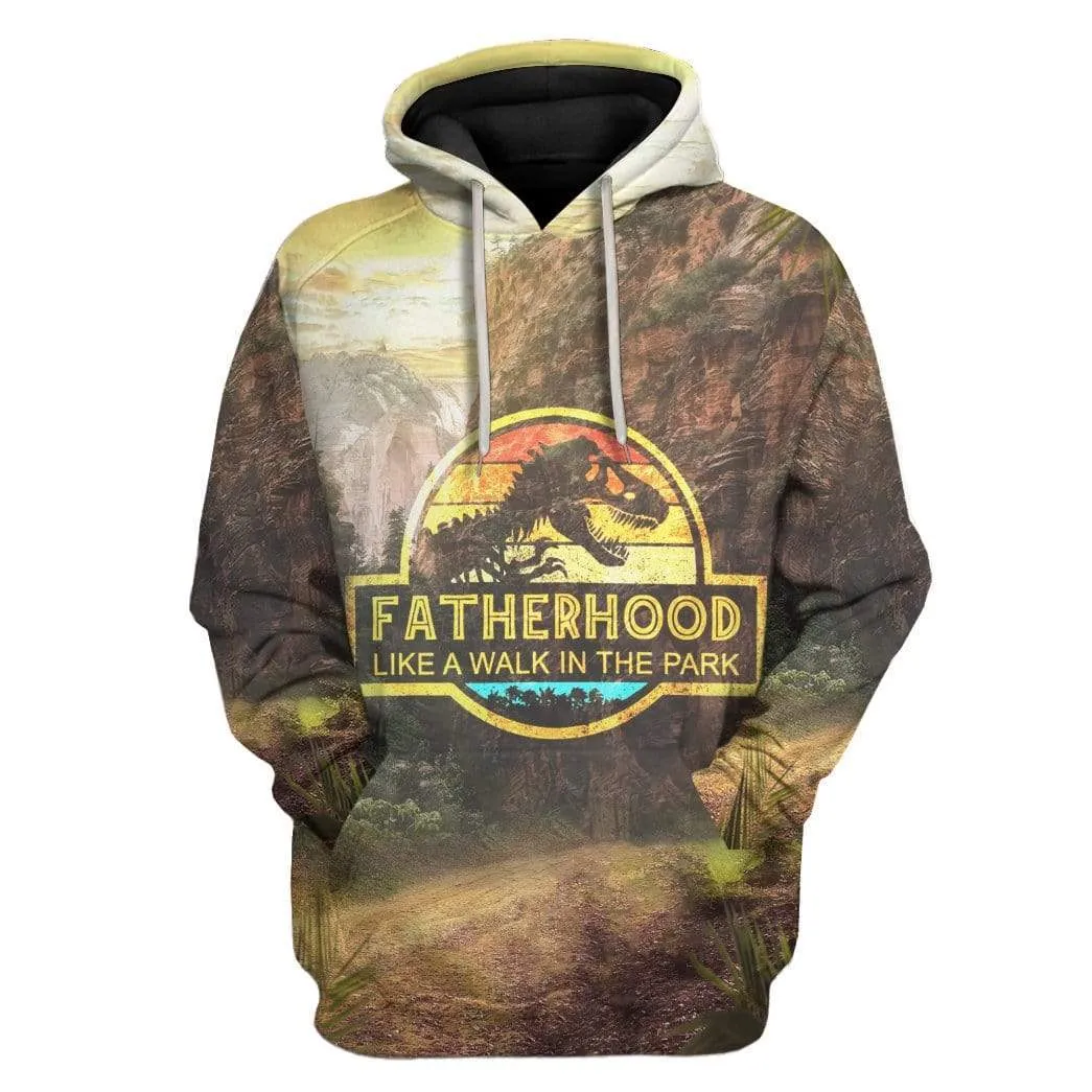 Gearhuman 3D Fatherhood Like A Walk In A Park Custom Hoodie Apparel