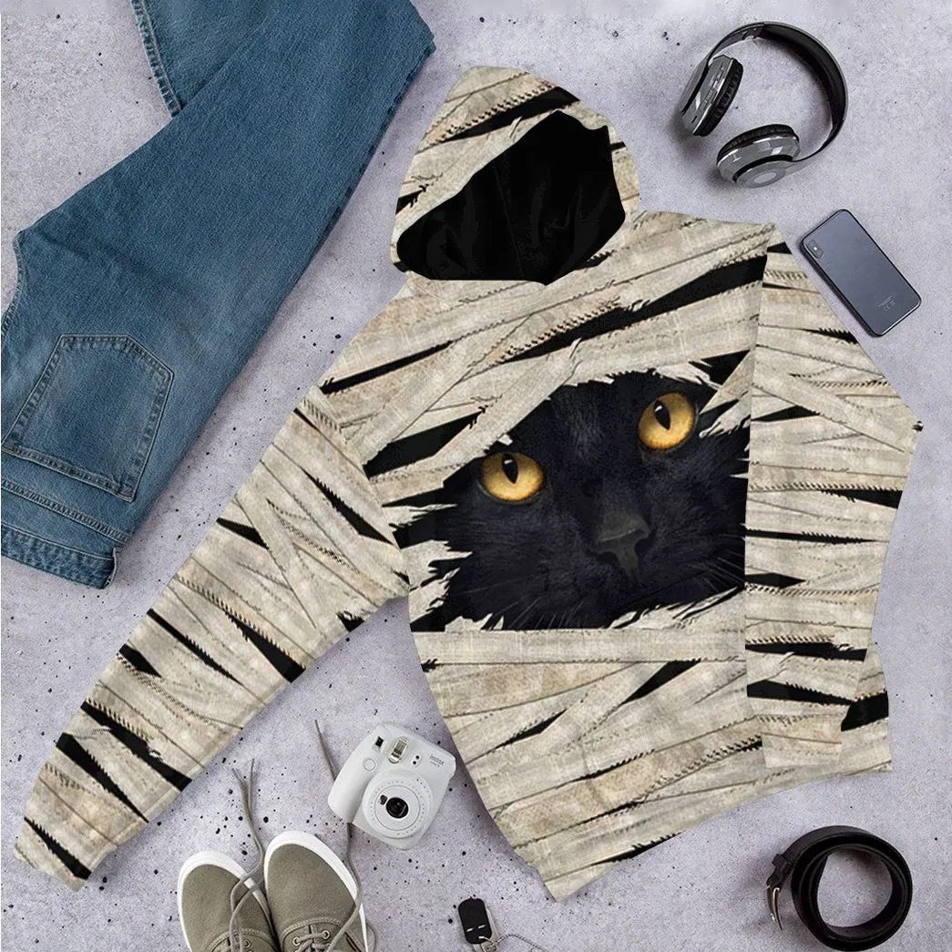 Gearhuman 3D Mummy Black Cat Tshirt Hoodie Apparel