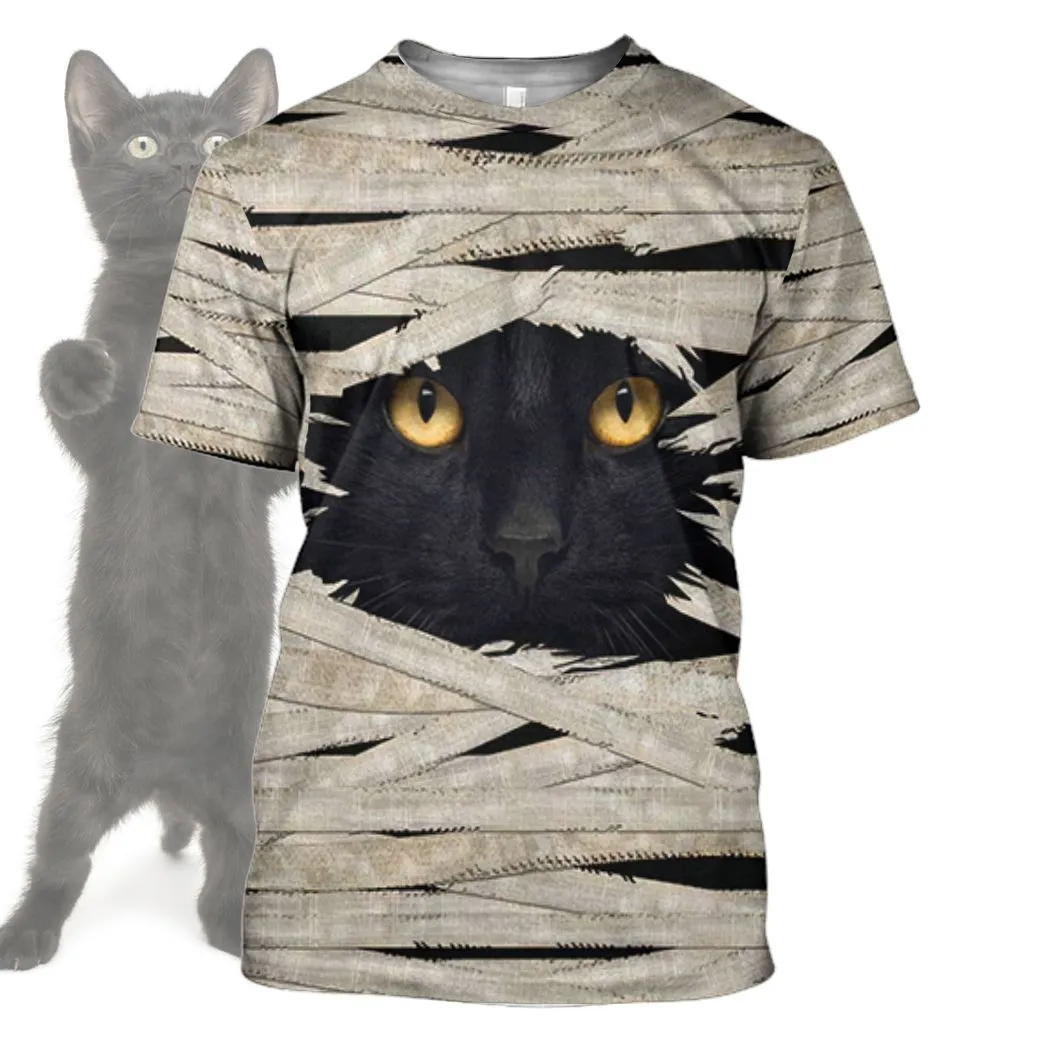 Gearhuman 3D Mummy Black Cat Tshirt Hoodie Apparel