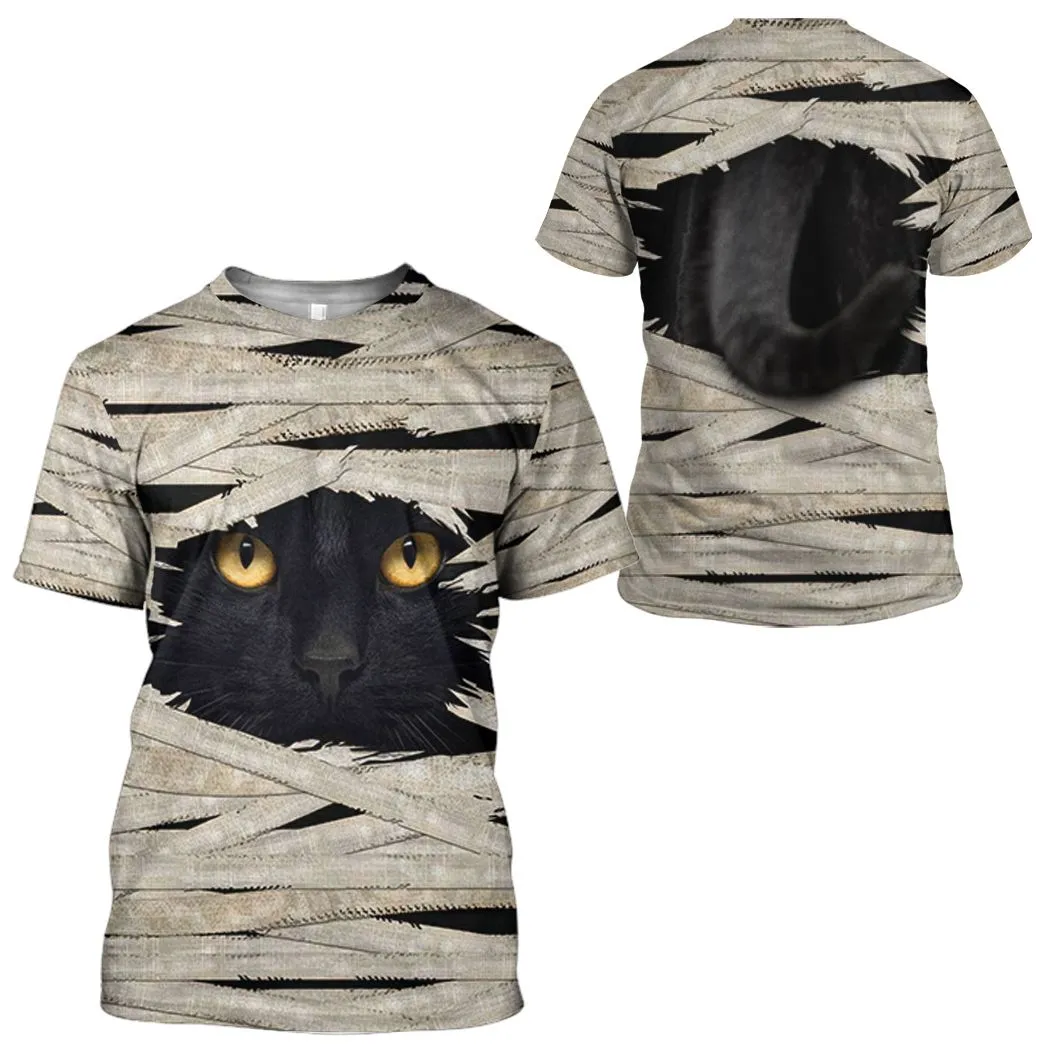 Gearhuman 3D Mummy Black Cat Tshirt Hoodie Apparel