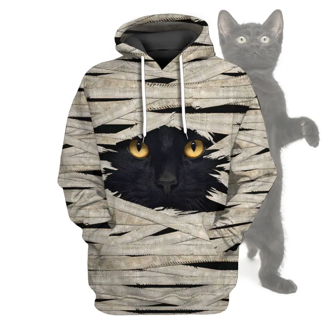 Gearhuman 3D Mummy Black Cat Tshirt Hoodie Apparel