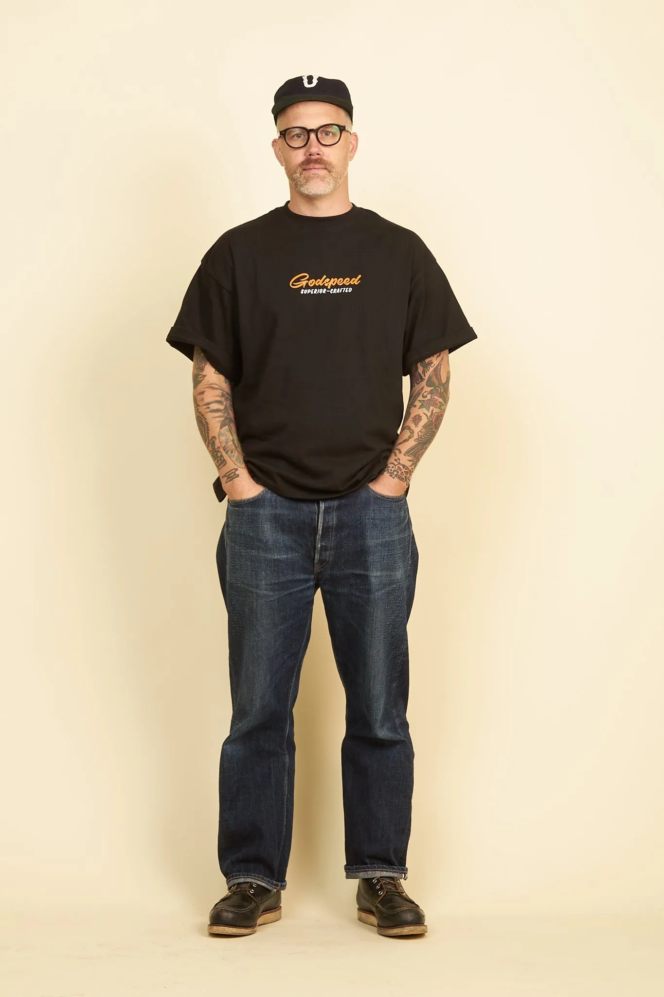 Godspeed 'Sign' Heavyweight Organic T-Shirt - Black