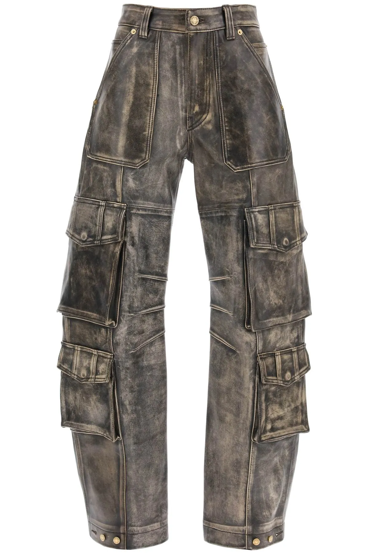 Golden Goose Irin Cargo Pants In Vintage-Effect Nappa Leather