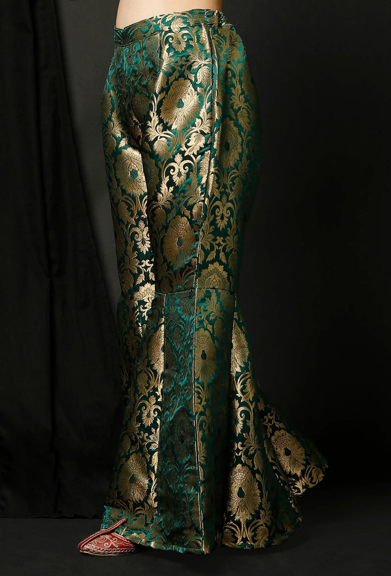 Green Banarasi Brocade Sharara