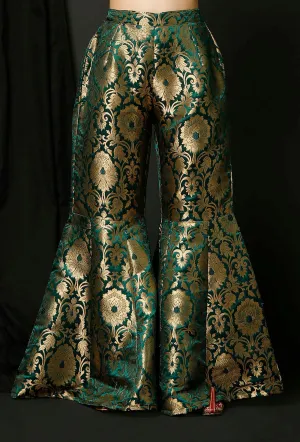 Green Banarasi Brocade Sharara