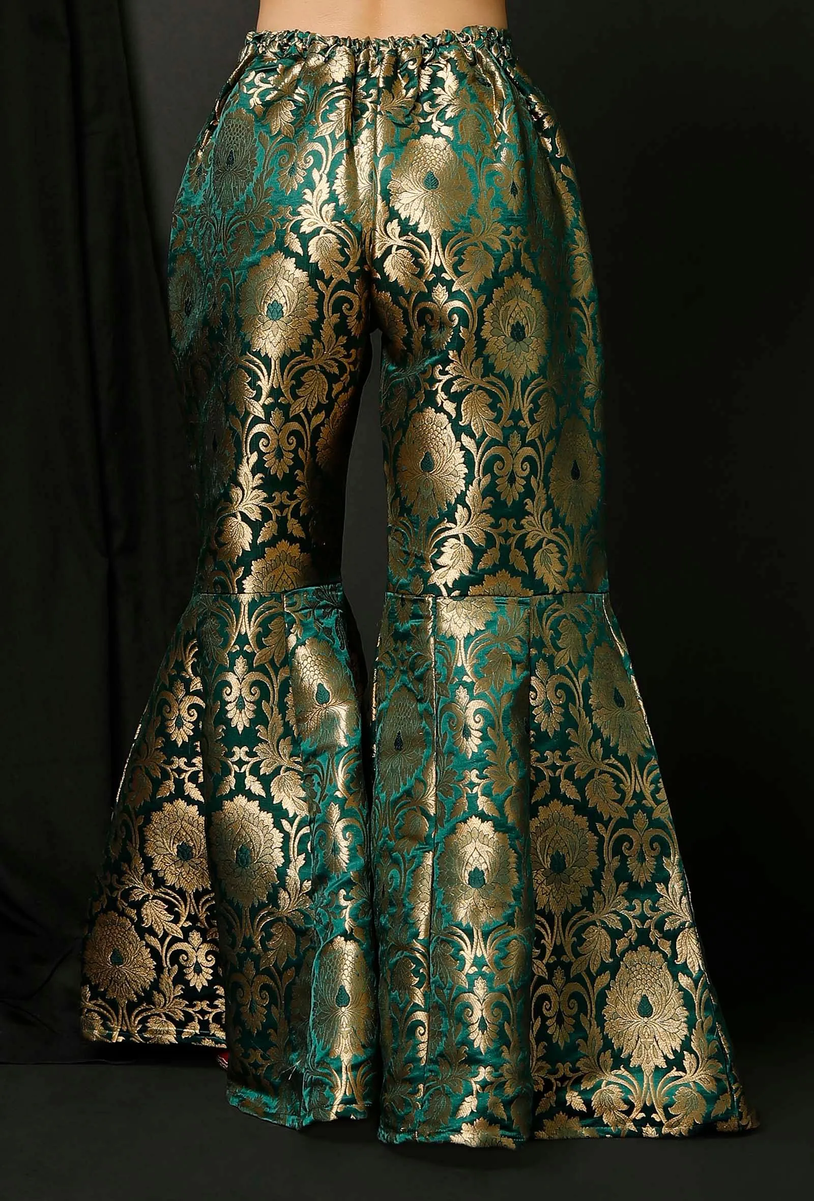 Green Banarasi Brocade Sharara