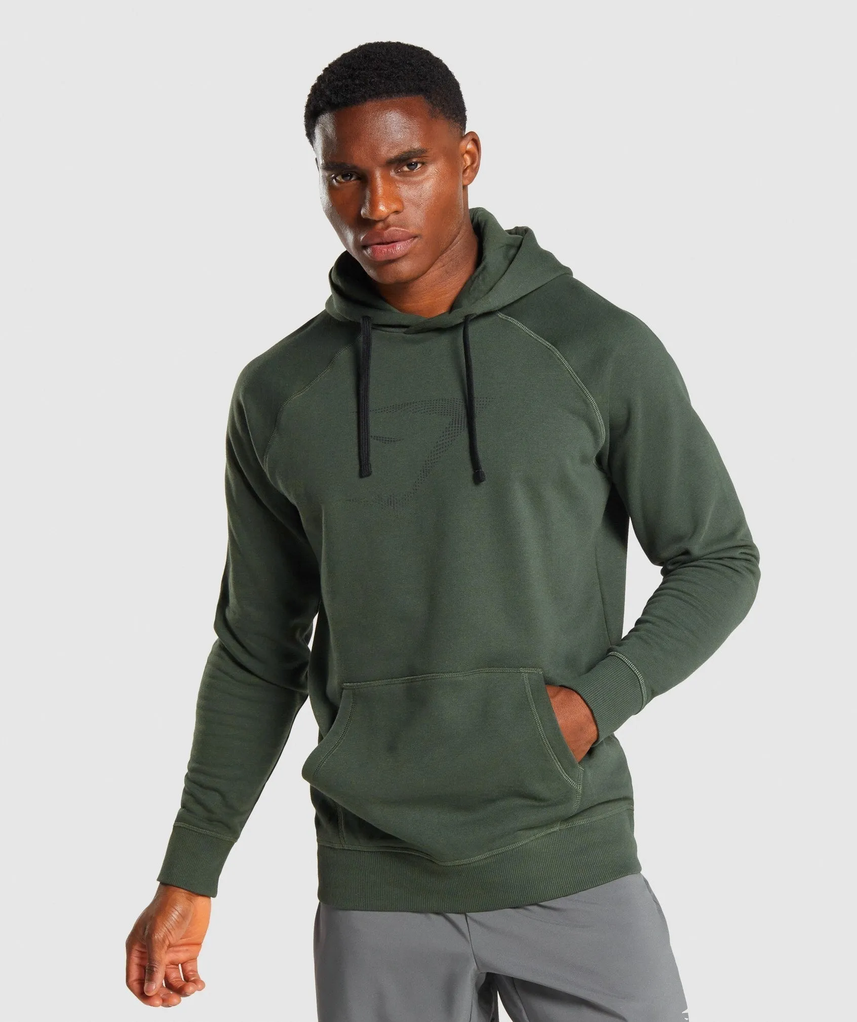 Gymshark Sharkhead Infill Hoodie - Dark Green