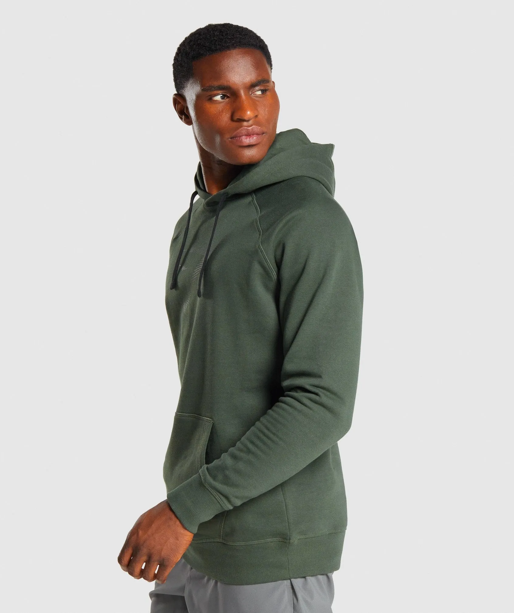 Gymshark Sharkhead Infill Hoodie - Dark Green