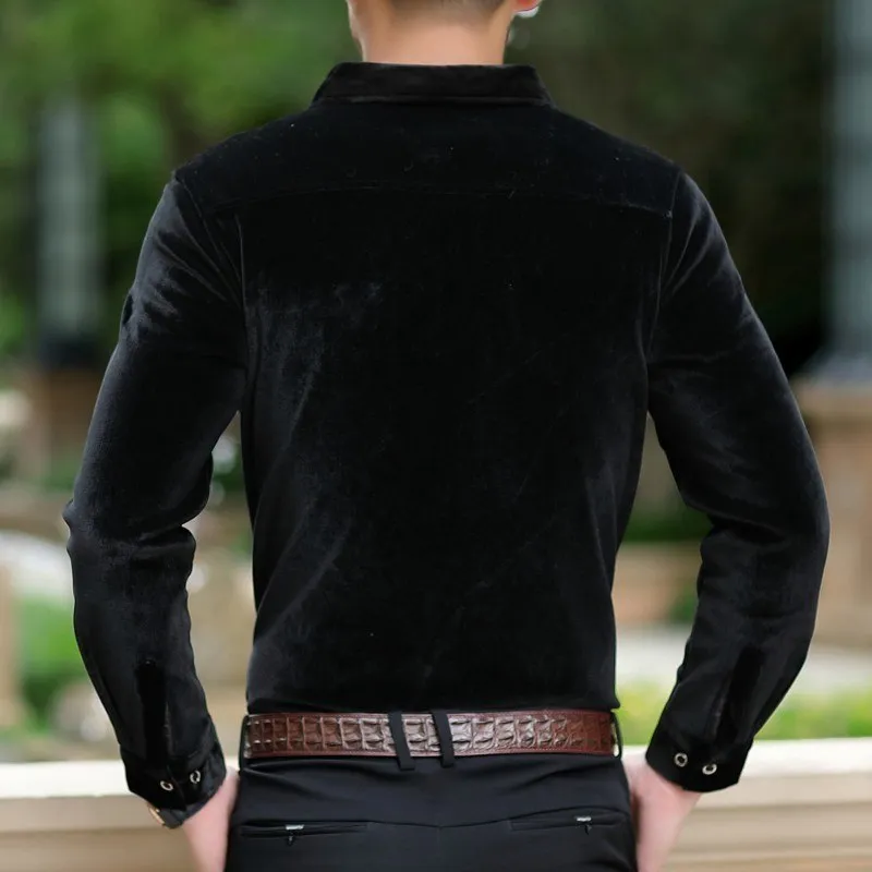 Hairy Detail Men Semi Formal Long Sleeves Shirt