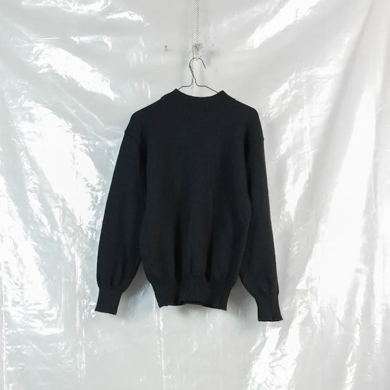 high neck army jumper