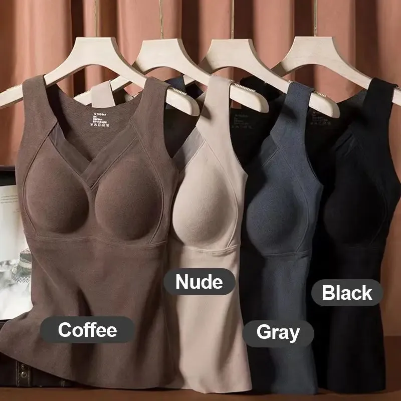 🔥HOT SALE 23.99🔥Graphene Self-heating Camisole With Built-in Bra(40%OFF)