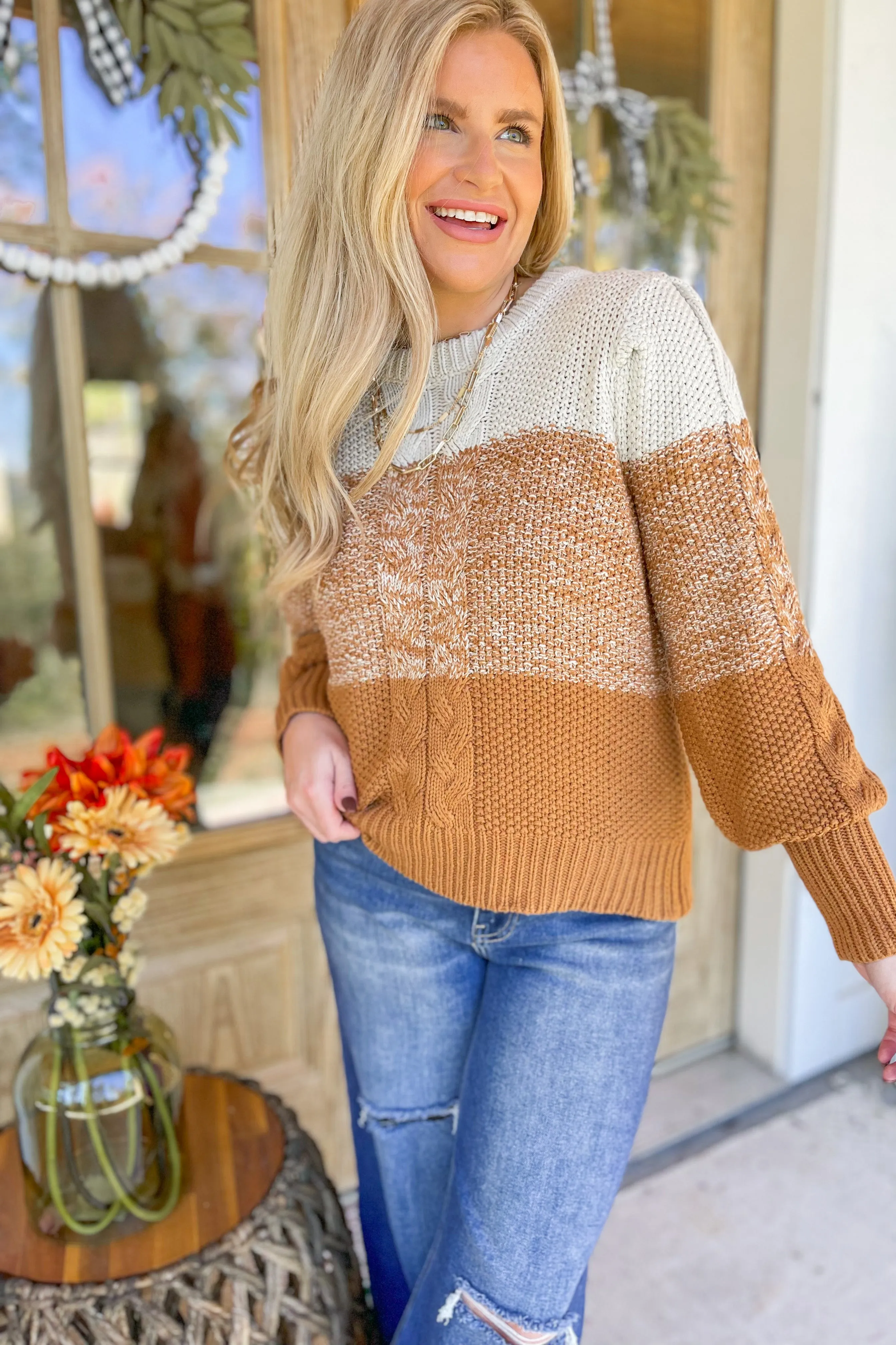 Hunter Ombre Long Sleeve Knit Sweater