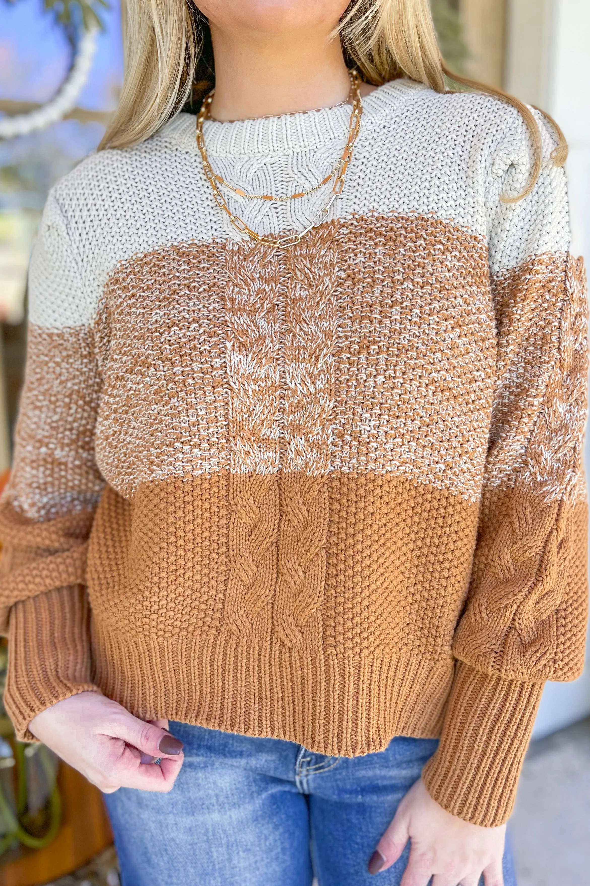 Hunter Ombre Long Sleeve Knit Sweater