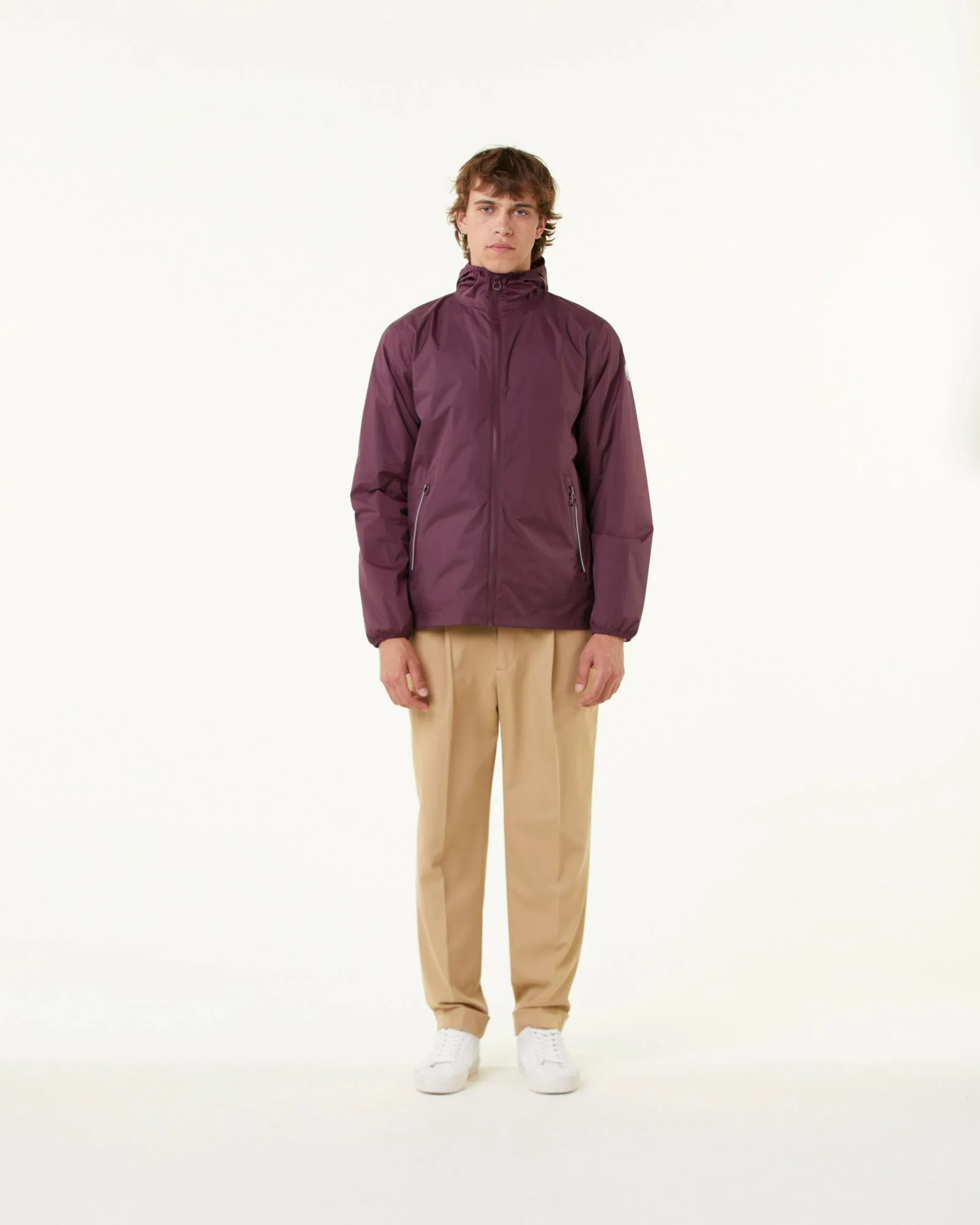 Imperméable à capuche paquetable Aubergine Manille