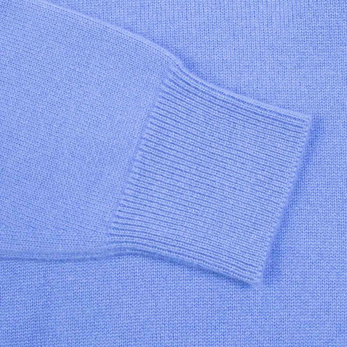 Isfahan Blue Balvenie 3 Button 4ply Cashmere Polo Sweater