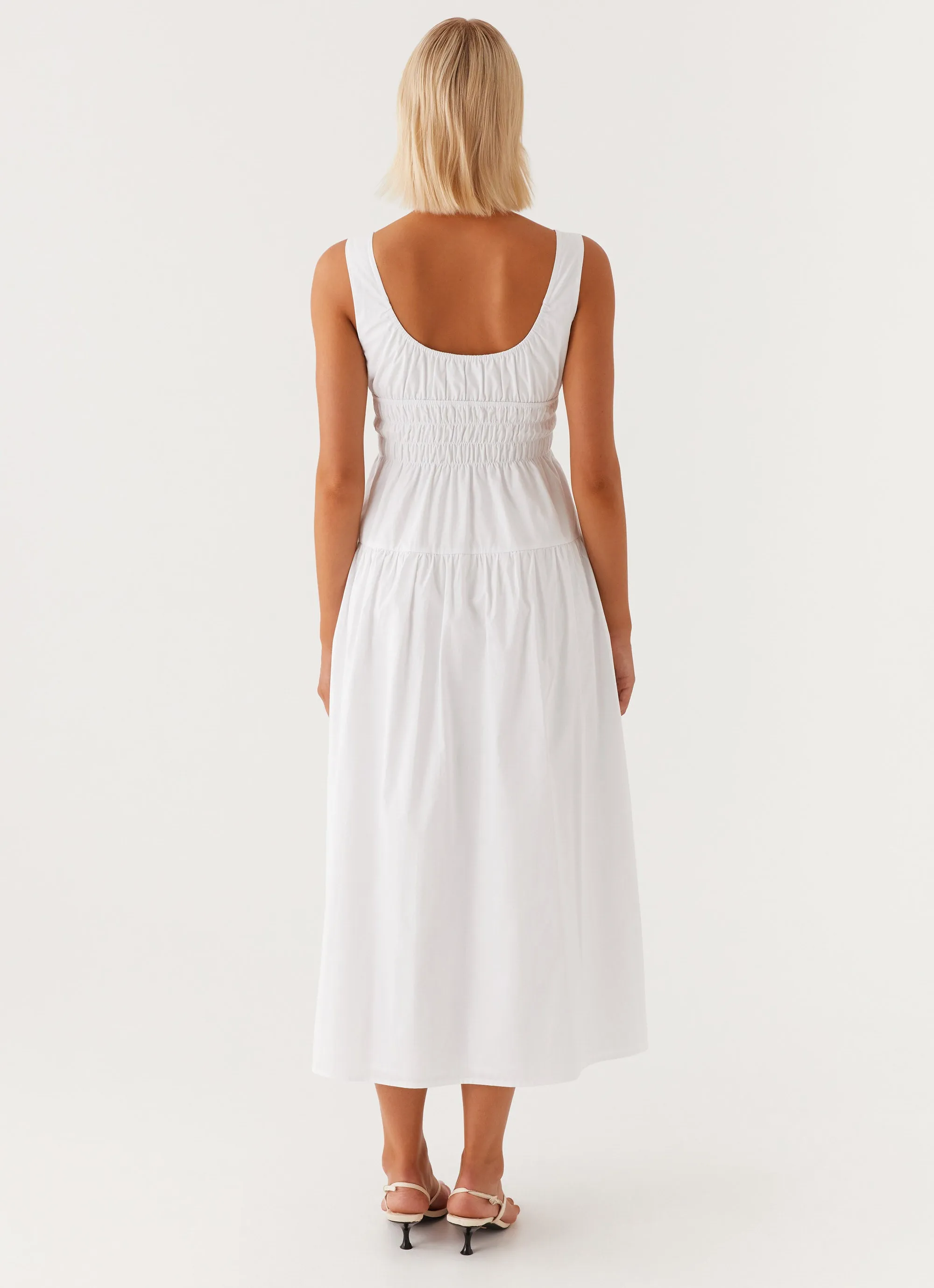 Jacintha Midi Dress - White