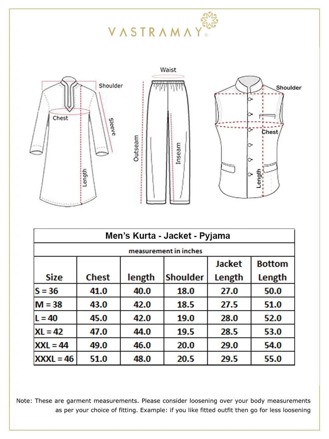 Jashvi Men's Maroon Jacket With Orange Kurta And Pyjama Set