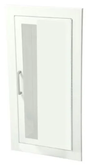 JL Industries 1015-V-10 Ambassador Series - Steel Fire Extinguisher Cabinet - Vertical Duo Panel Clear Tempered Glass with Pull Handle