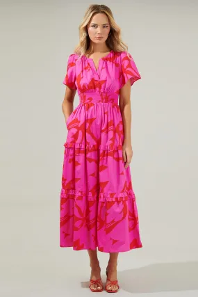 Jolene Palmer Poplin Tiered Maxi Dress