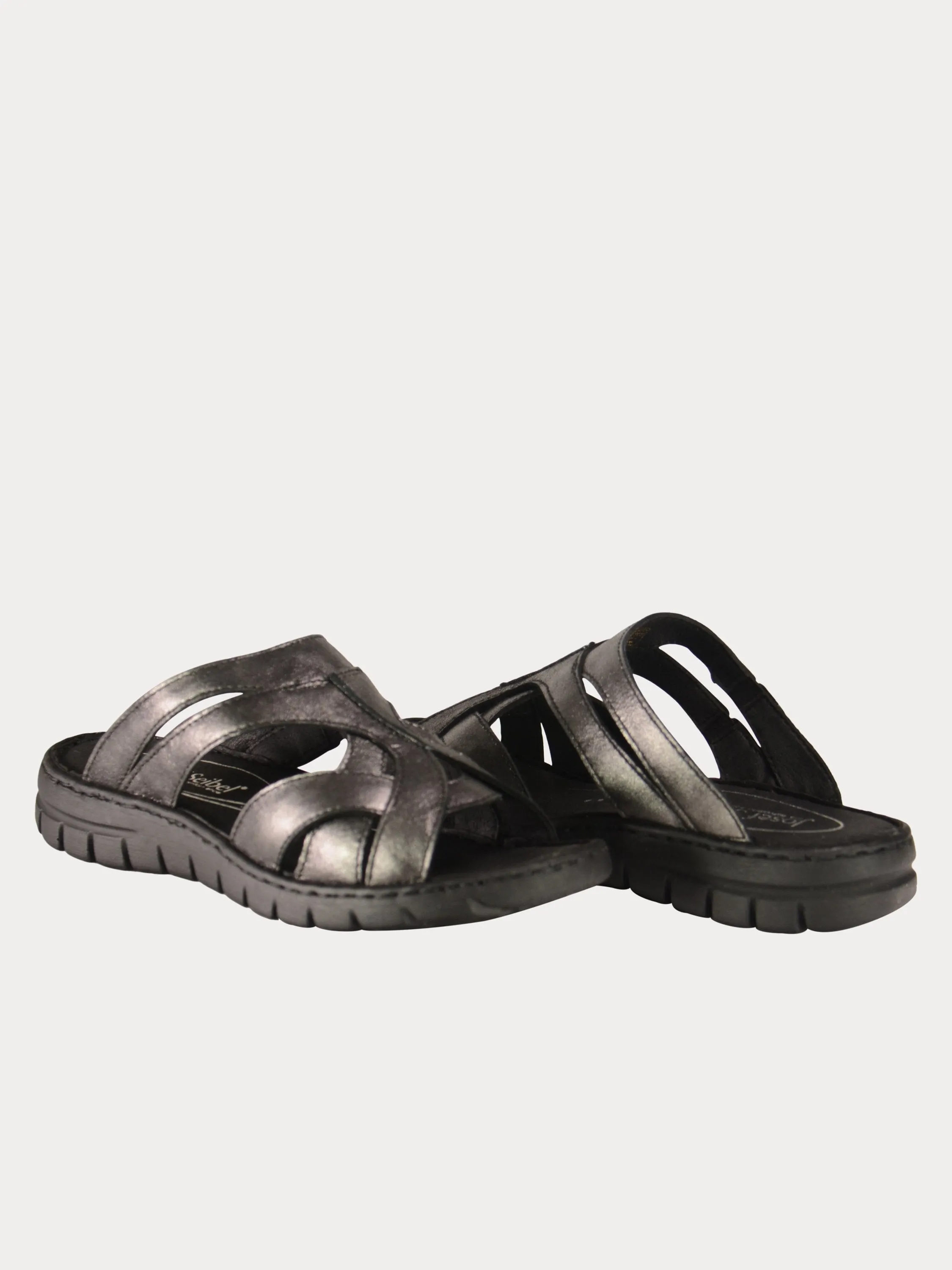 Josef Seibel Women Grey Slider Sandals