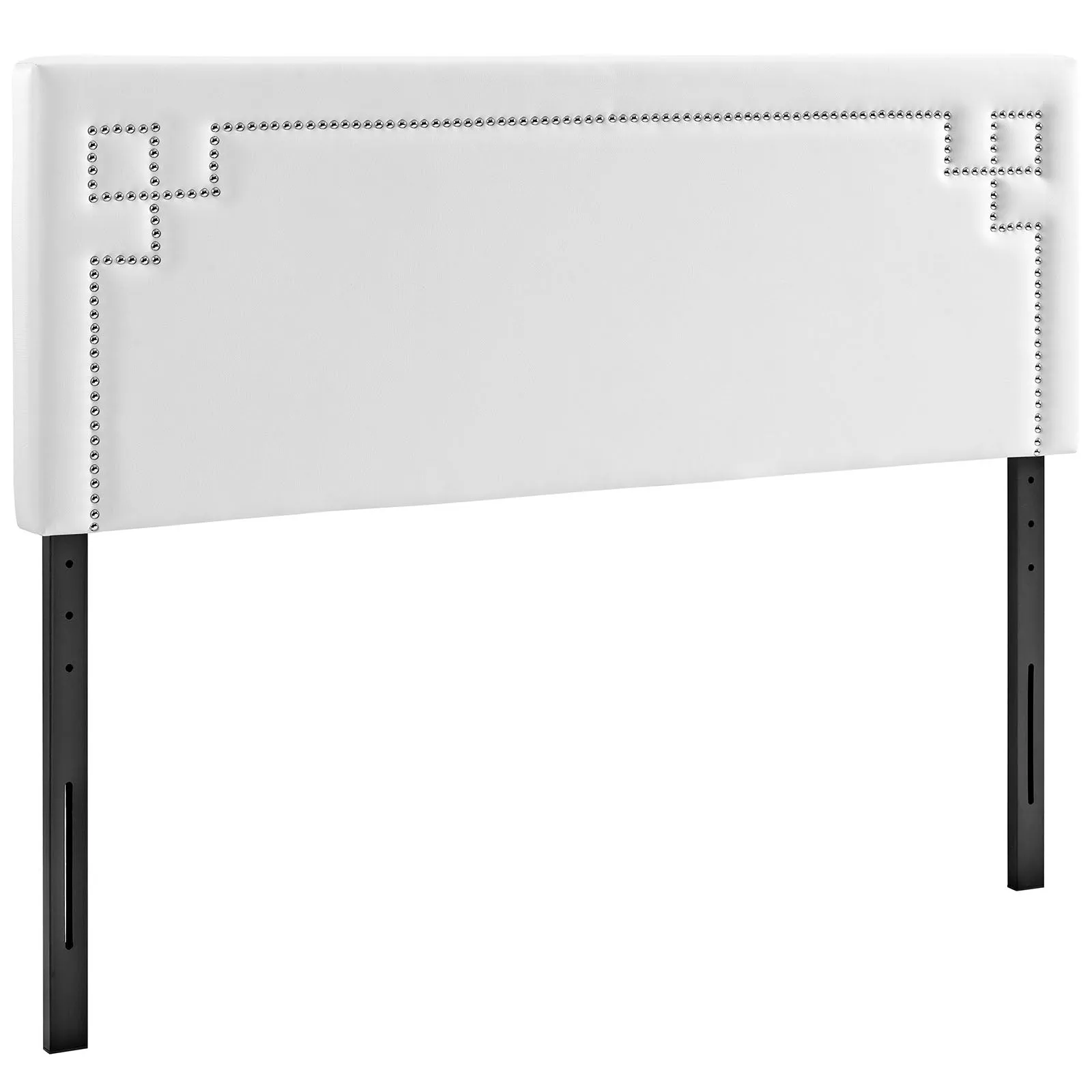 Josie Queen Upholstered Vinyl Headboard White MOD-5401-WHI