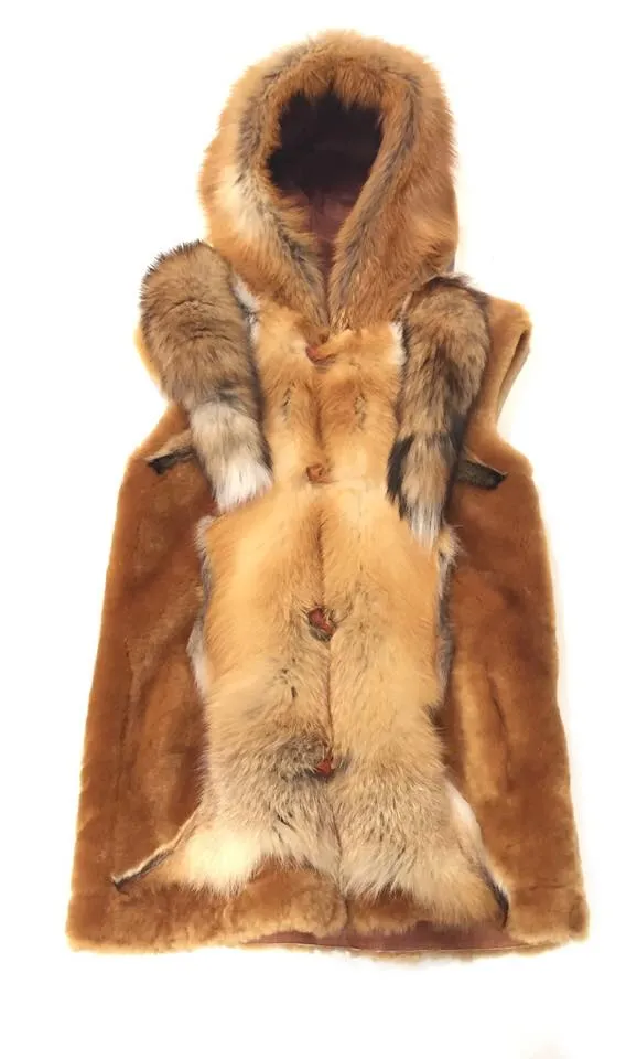 Kashani Honey Mouton Fox Shearling Vest