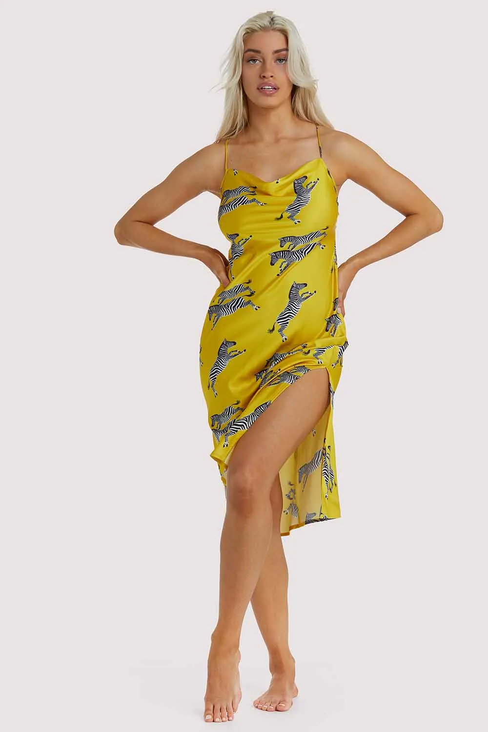 Kilo Brava EXCLUSIVE Mustard Zebra Dress