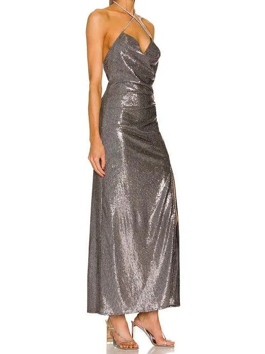 KittenAlarm - Bayley Halter Metal Dress