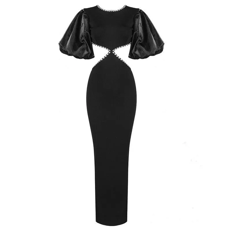 KittenAlarm - Minerva Puff Sleeve Maxi Dress