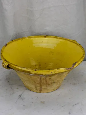 Late 19th Century French tian with yellow glaze