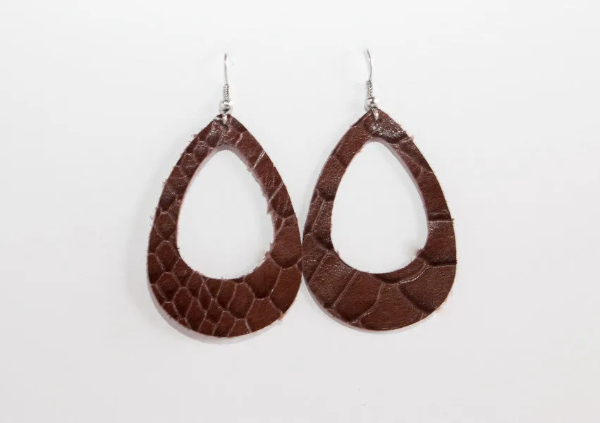 Leather Cut-Out Earrings