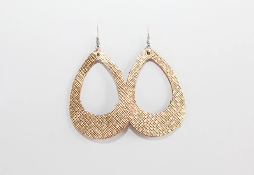 Leather Cut-Out Earrings