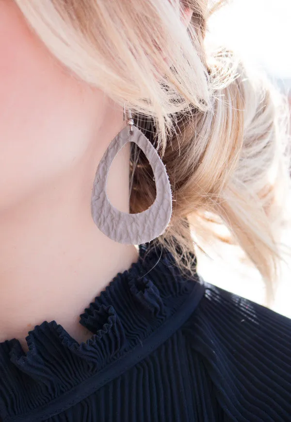 Leather Cut-Out Earrings