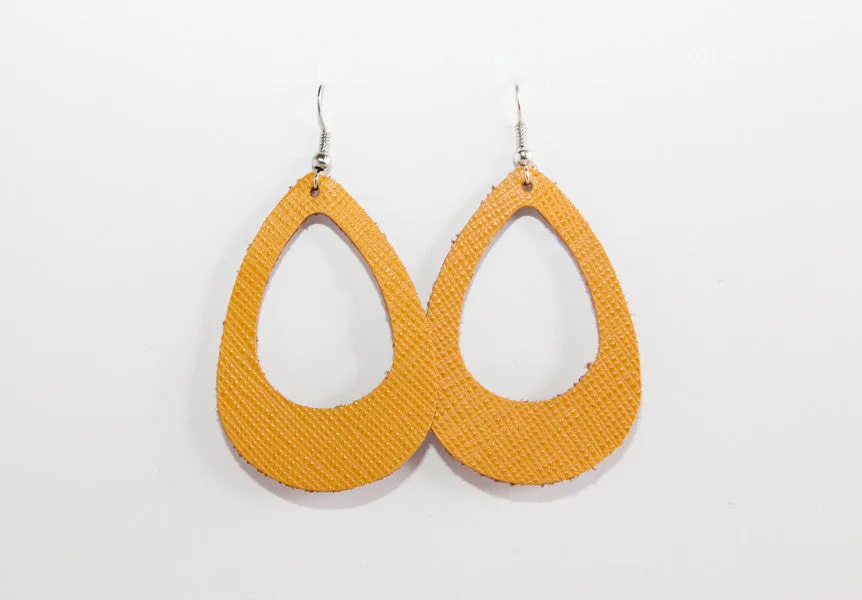 Leather Cut-Out Earrings