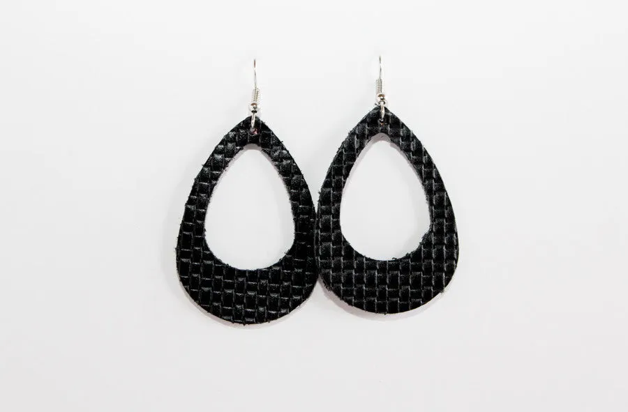 Leather Cut-Out Earrings