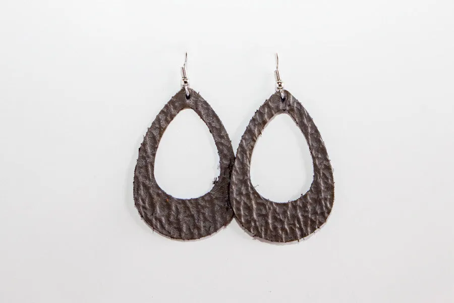 Leather Cut-Out Earrings