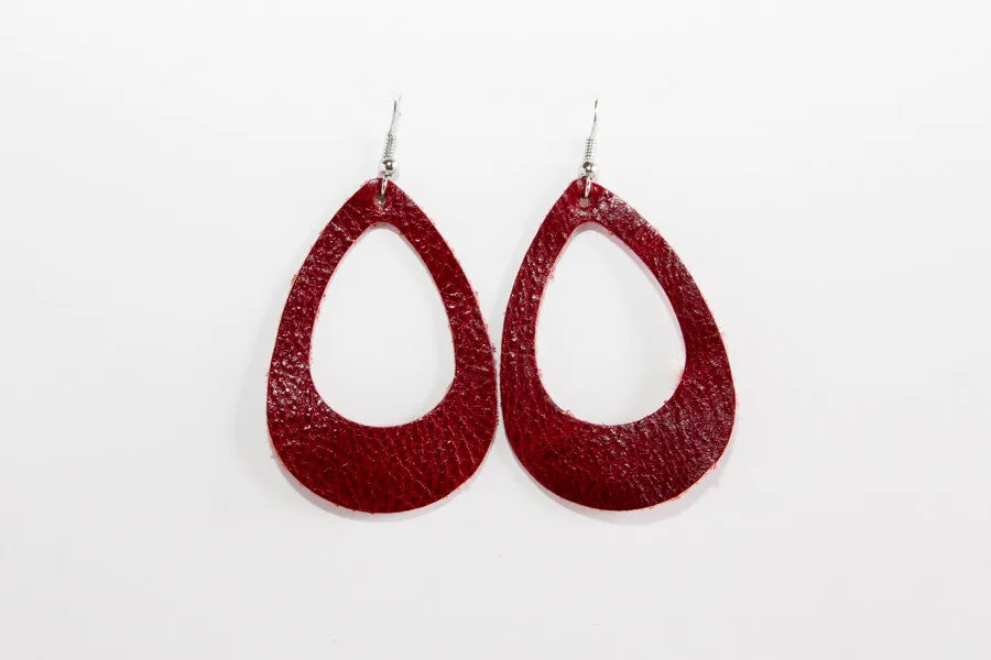 Leather Cut-Out Earrings