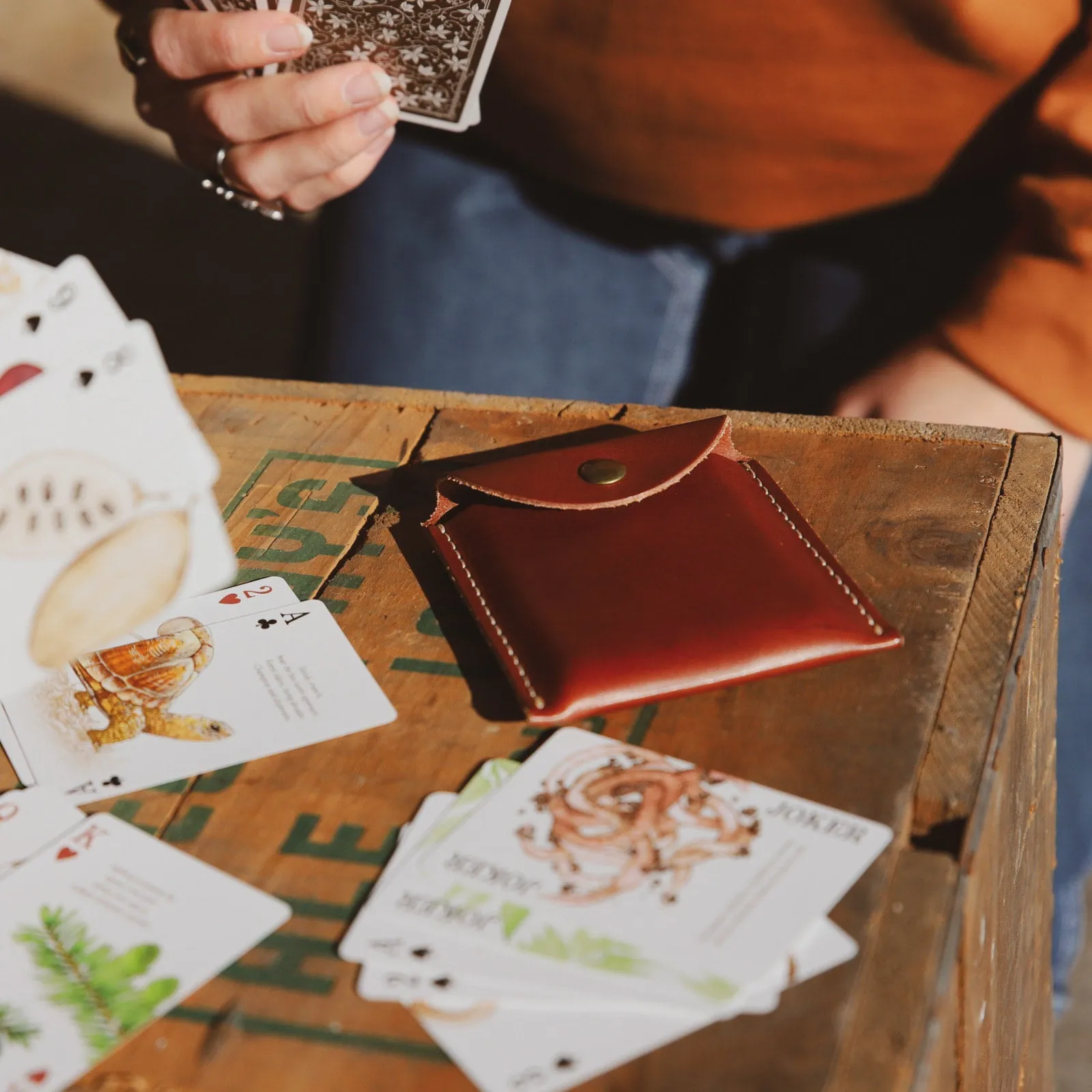 Leather Playing Card Case - USA Made