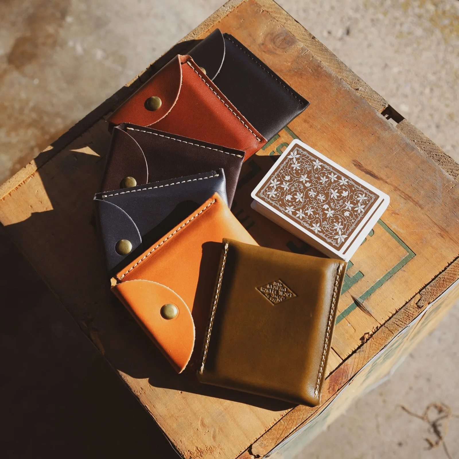 Leather Playing Card Case - USA Made