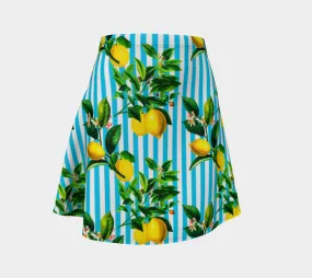 Lemony Stripes Flare Skirt