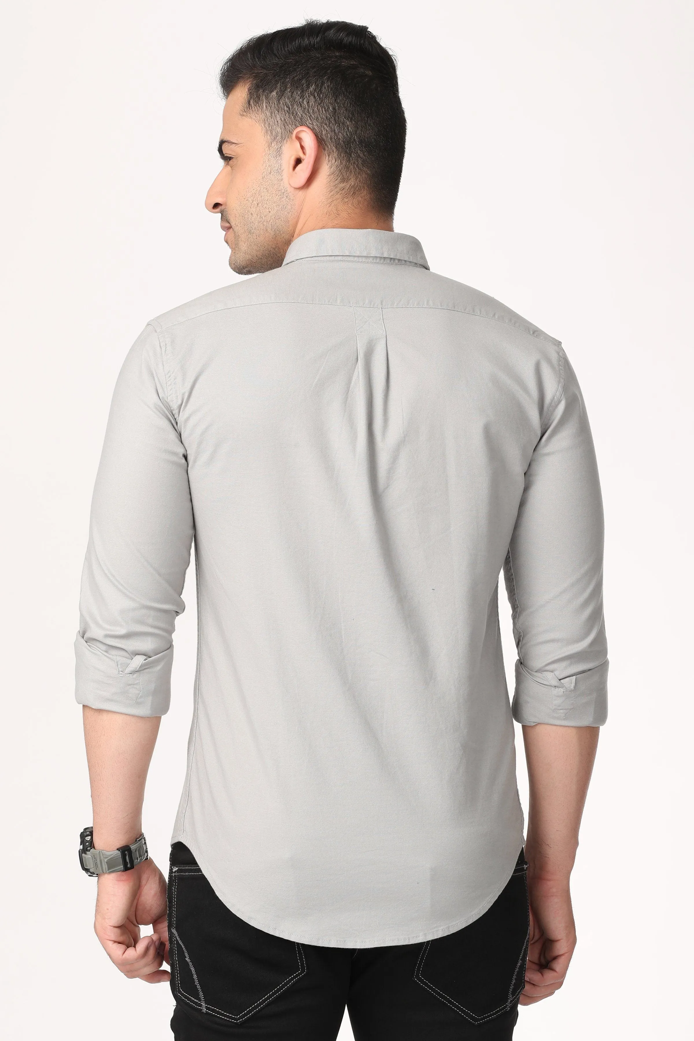 Light Grey Plain Shirt