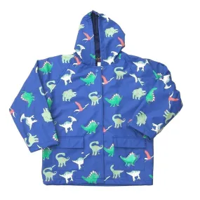 Little Boys Blue Dinosaurs Rain Coat 2T-6