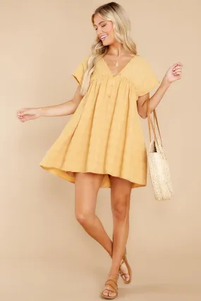 Live Freely Mustard Yellow Romper Dress